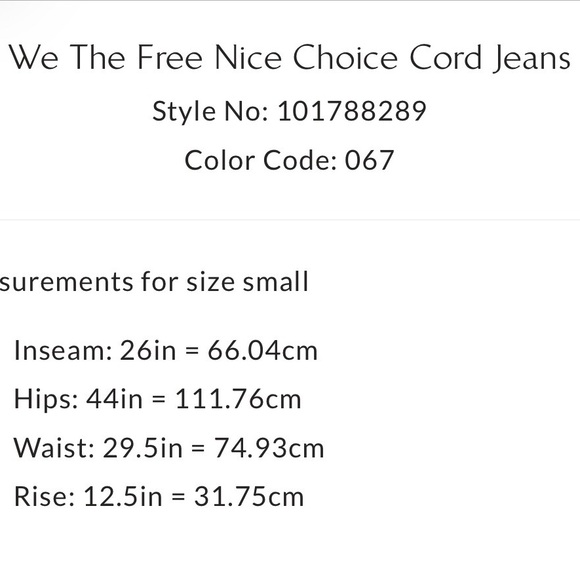 Free People peach nice cord jeans small balloon pants - Picture 8 of 8